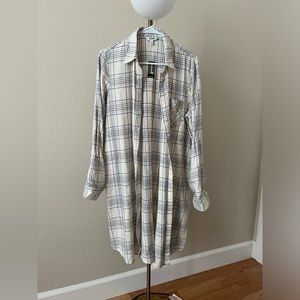 Express Long Plaid Shirt (NWT)